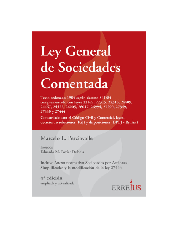 LEY GENERAL DE SOCIEDADES. Perciavalle, Marcelo