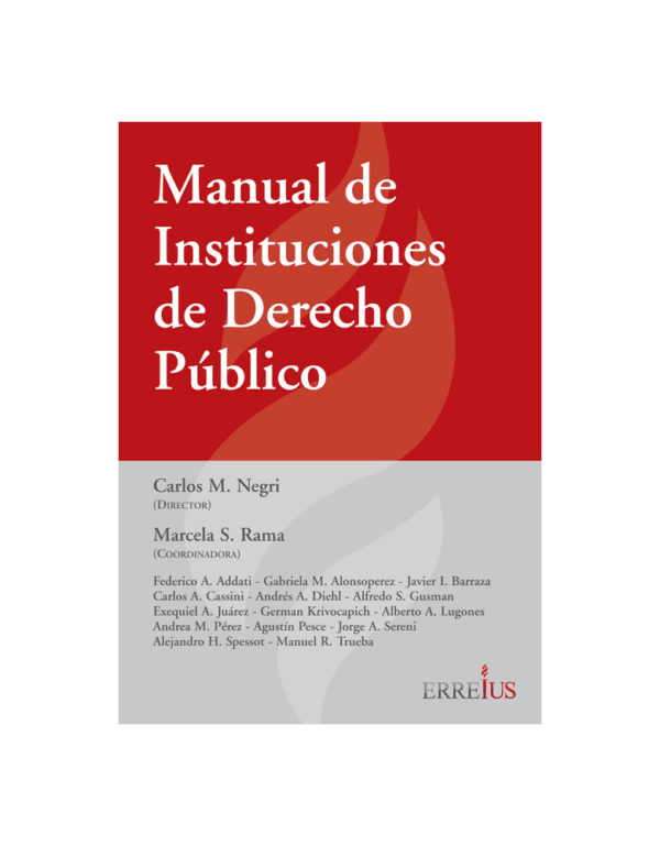 MANUAL DE INSTITUCIONES DE DERECHO PUBLICO. Negri, Carlos